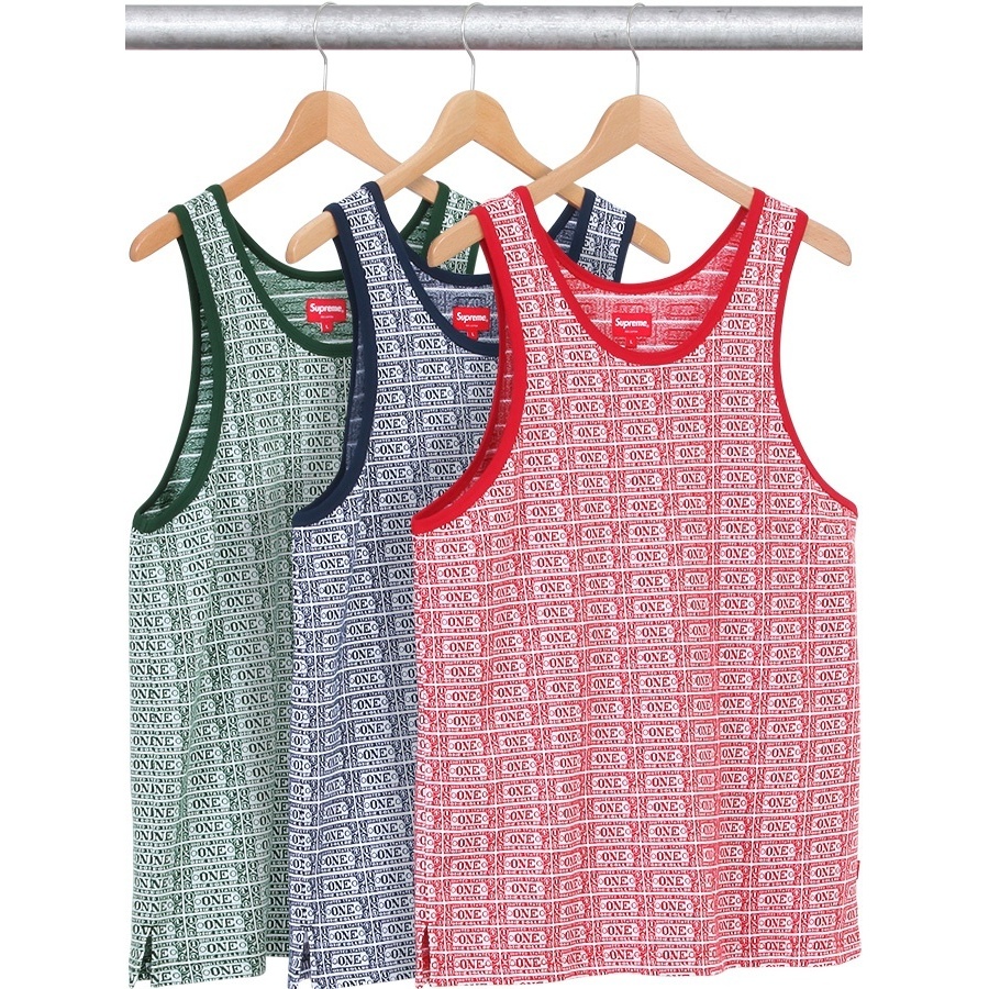 Supreme Jacquard Dollar Tank Top (spring/summer 2015)