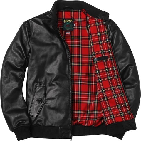 Supreme×Schott Leather Harrington Jacket Supreme®/Schott® Leather Harrington Jacket - Supreme