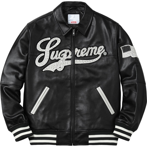 Supreme Uptown Studded Leather Varsity Jacket - Colorway