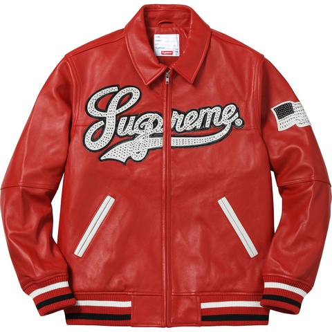 Supreme Uptown Studded Leather Varsity Jacket - Colorway