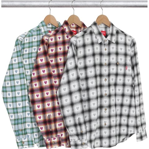 Hearts Plaid Flannel Shirt - spring/summer 2016 - Supreme Hearts Plaid Flannel Shirt - spring/summer 2016 - Supreme
