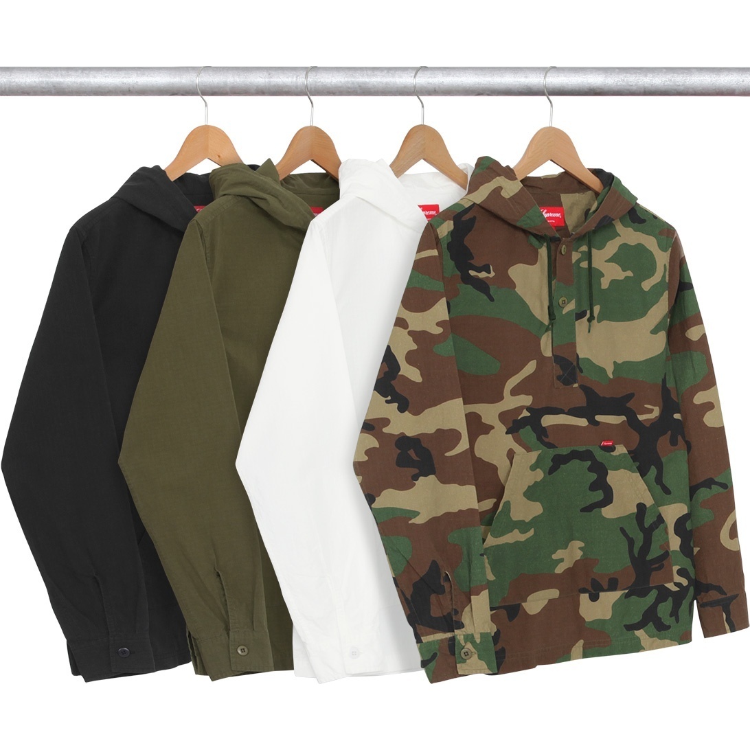 Supreme Hooded Ripstop Pullover Shirt (spring/summer 2016)