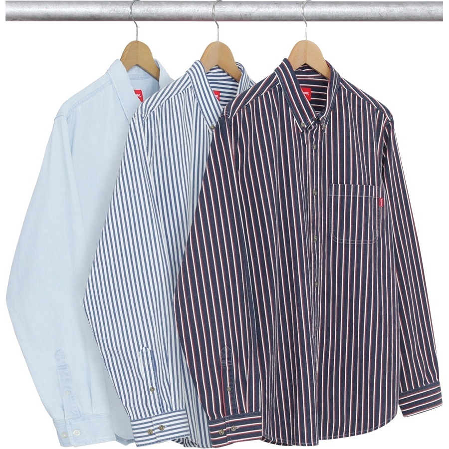 Supreme Striped Denim Shirt (spring/summer 2016)