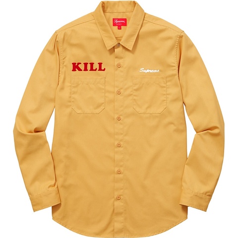 Supreme KILL work shirt M 長袖　ワークシャツ Kill Work Shirt - spring/summer 2016 - Supreme