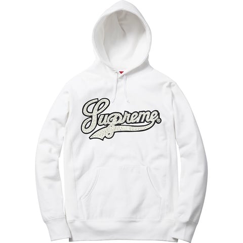 Studded Leather Script Hooded Sweatshirt - Supreme