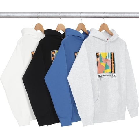 Studded Leather Script Hooded Sweatshirt - Supreme