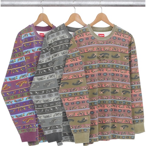 Supreme Paisley Stripe L/S Top