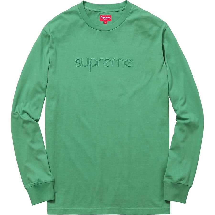 Supreme Tonal Embroidered L S Tee (SS16)