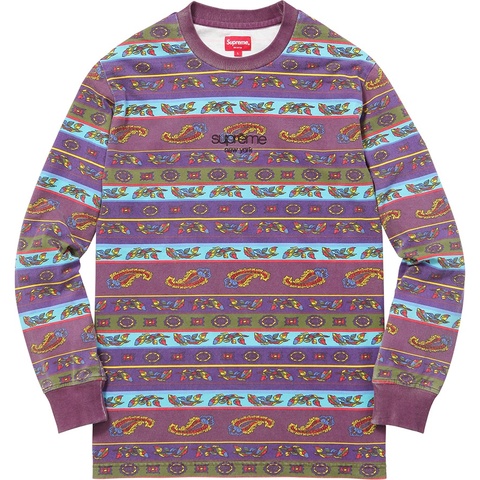 Supreme Paisley Stripe L/S Top - Colorway