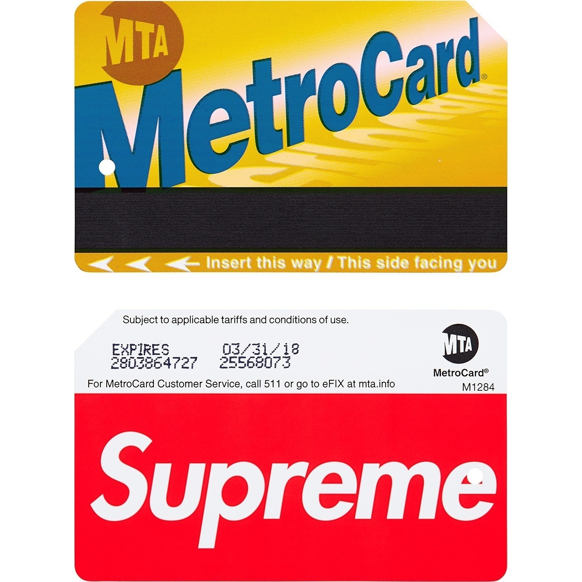 MTA MetroCard - spring/summer 2017 - Supreme