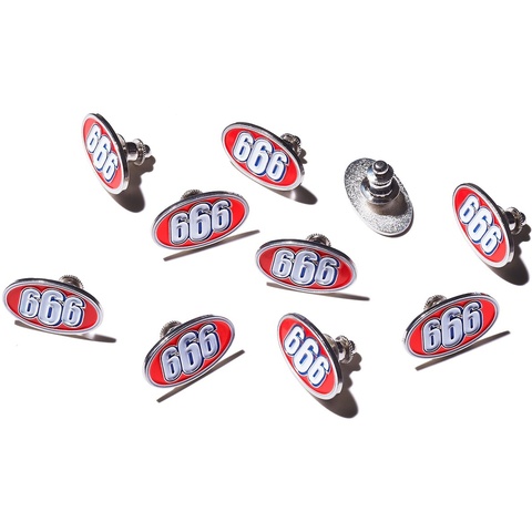 Supreme 666 Oval Pin - $8.00