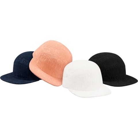 Supreme Text Stripe Terry Camp Cap - $48.00
