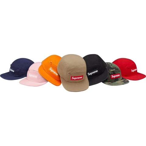 Supreme Front Panel Zip Camp Cap - $44.00