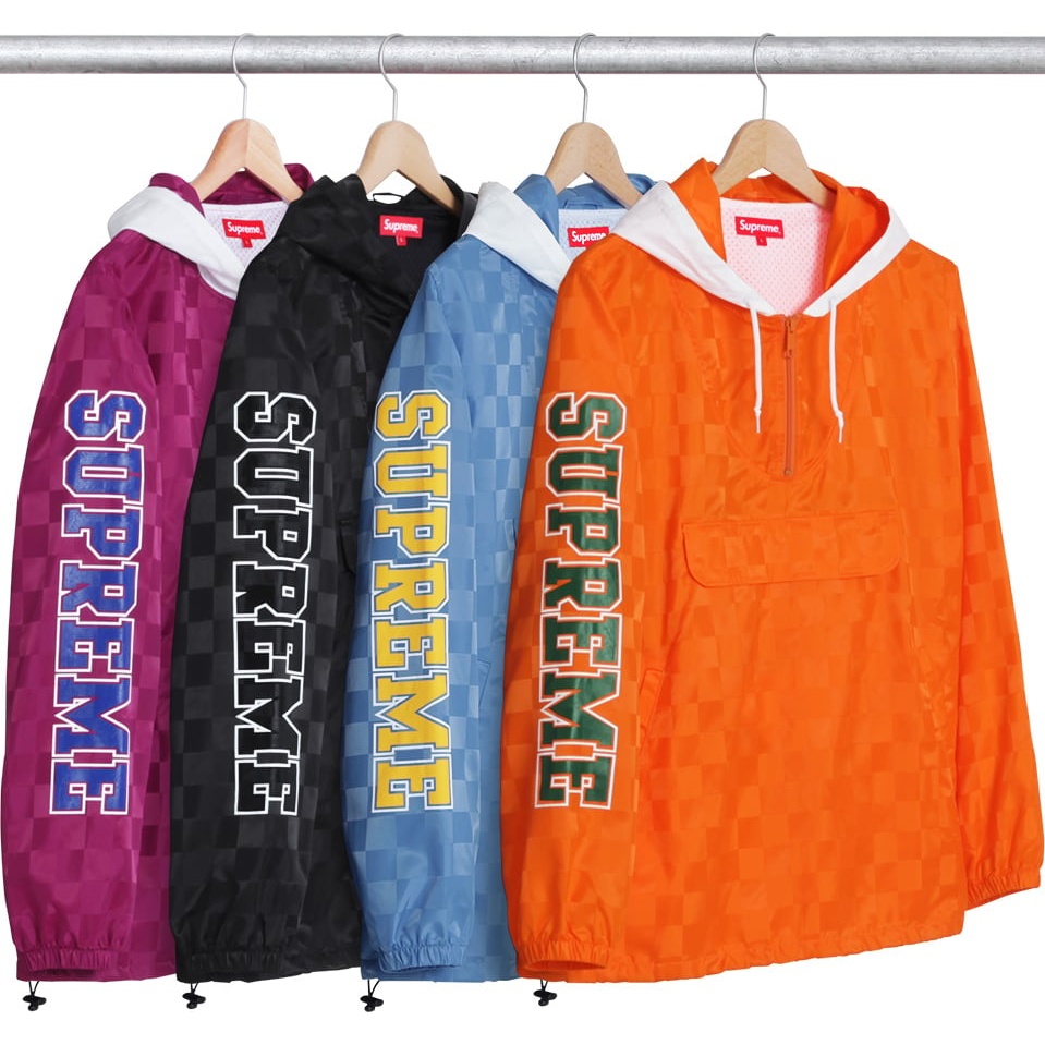 Supreme Checkered Nylon Hooded Pullover (spring/summer 2017) - $148.00