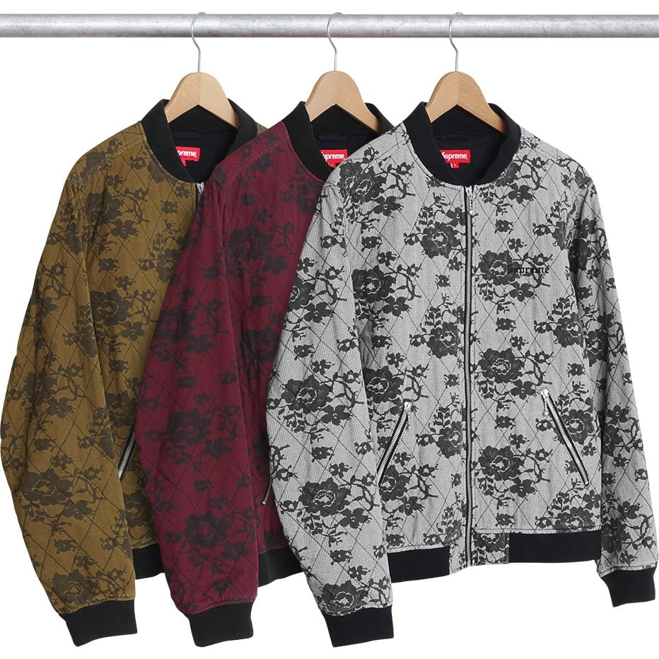 ジャケット・アウター supreme Quilted Lace Bomber Jacket Quilted Lace Bomber Jacket - spring/summer 2017 - Supreme
