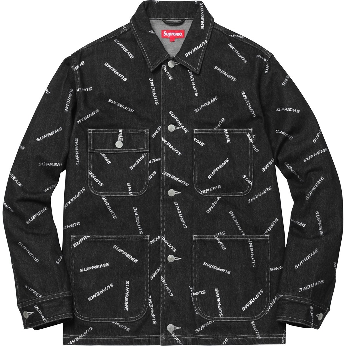 Supreme Denim Logo Chore Coat (SS17) - $168