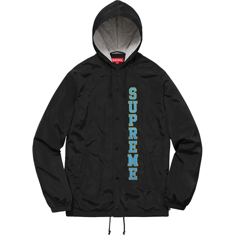 Vertical Logo Hooded Coaches Jacket - Supreme