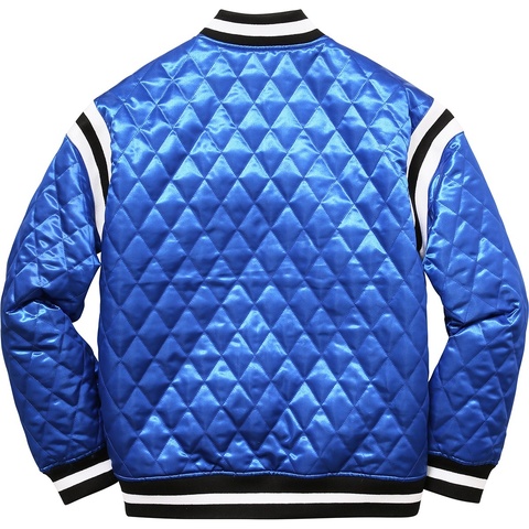 Supreme Quilted Satin Varsity Jacket - Colorway