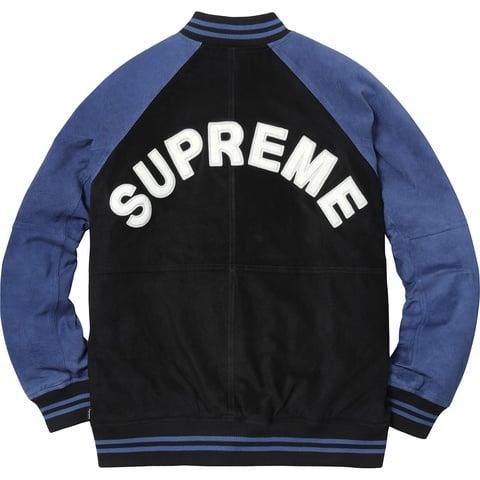 Suede Varsity Jacket - spring/summer 2017 - Supreme