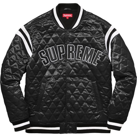 Supreme Quilted Satin Varsity Jacket - Colorway