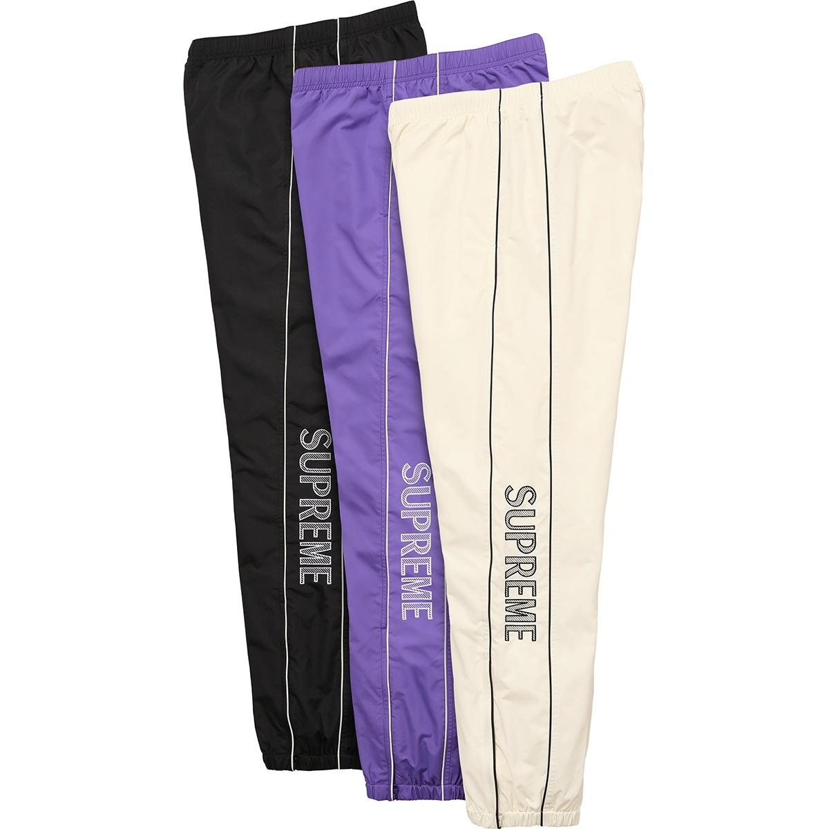 Supreme Striped Logo Warm Up Pant (spring/summer 2017) - $128.00