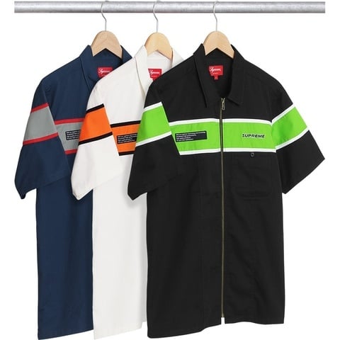 Supreme S/S Zip Up Work Shirt - $128.00
