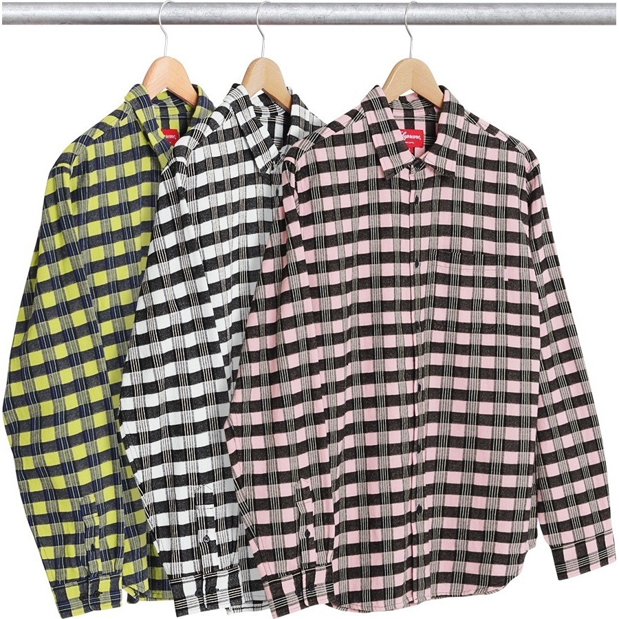 Supreme Checker Plaid Flannel Shirt (spring/summer 2017) - $118.00