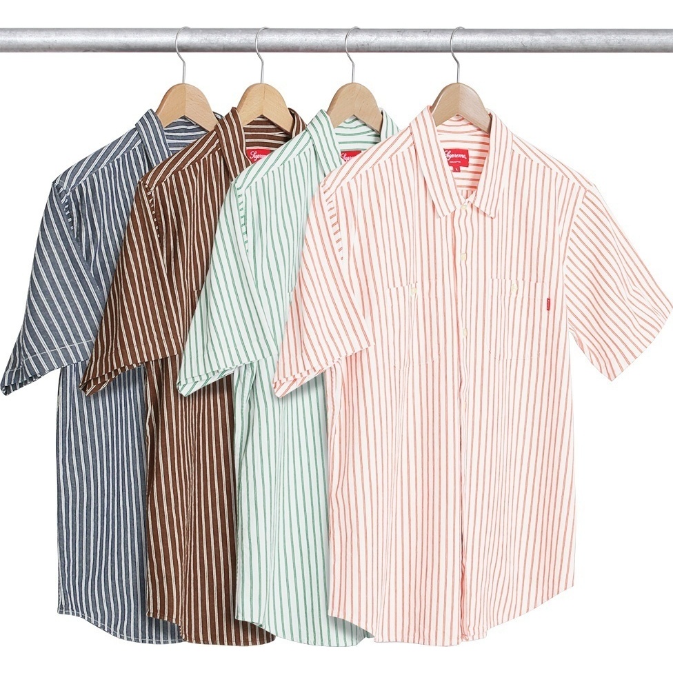 Supreme Stripe Denim S/S Shirt (spring/summer 2017) - $128.00