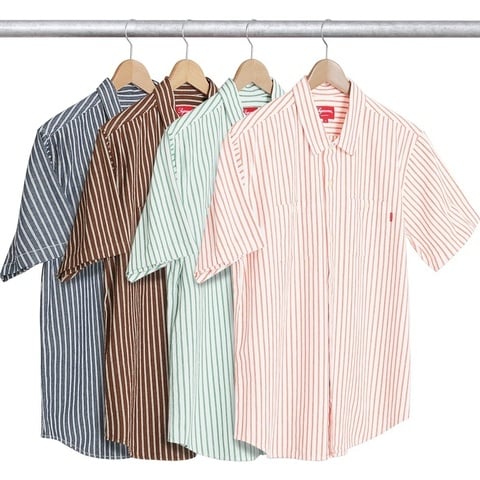 Supreme Stripe Denim S/S Shirt - $128.00