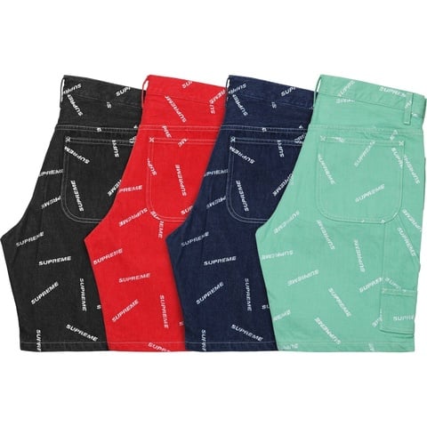 Supreme Denim Logo Painter Short - $118.00