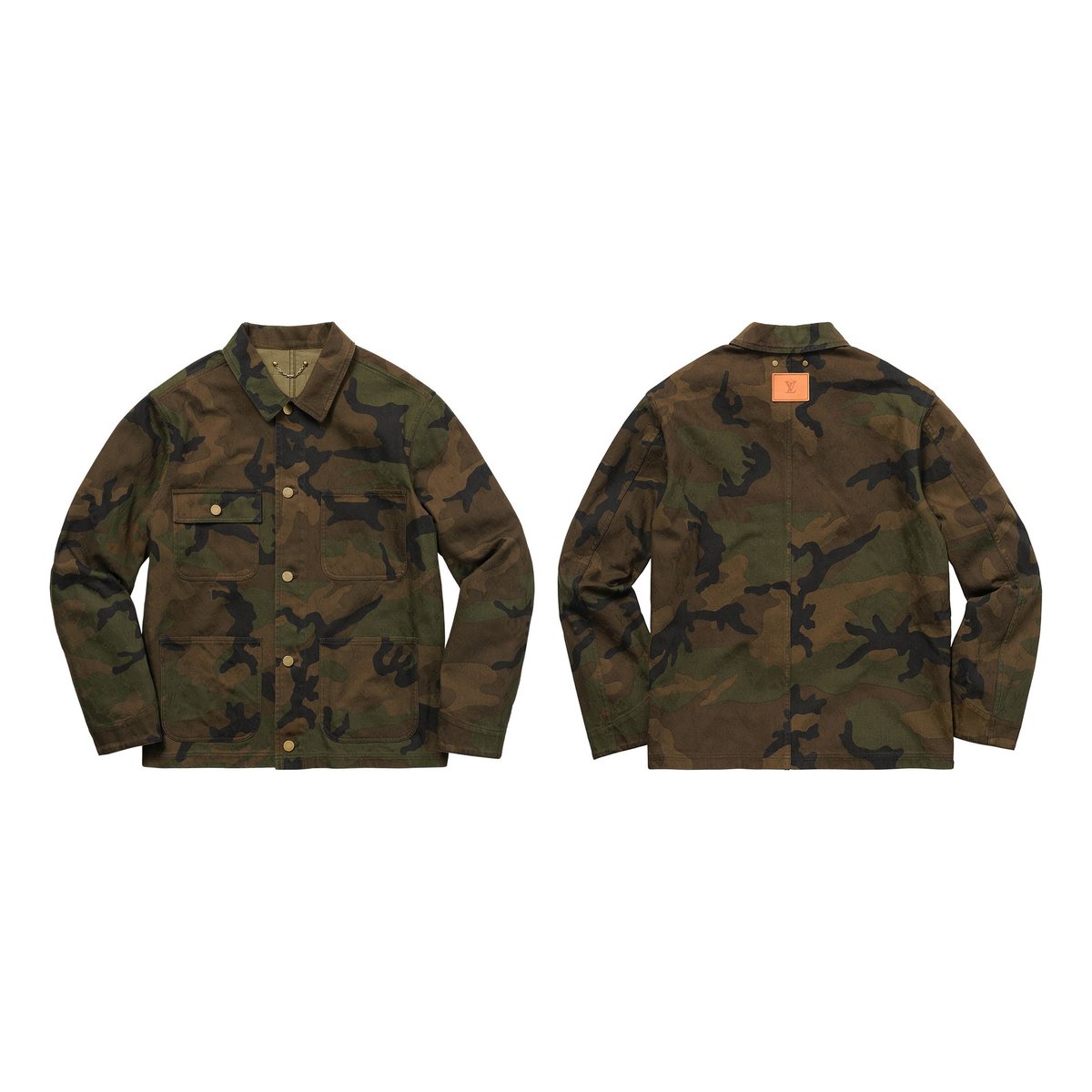 Supreme/Louis Vuitton Jacquard Denim Chore Coat (Camo)