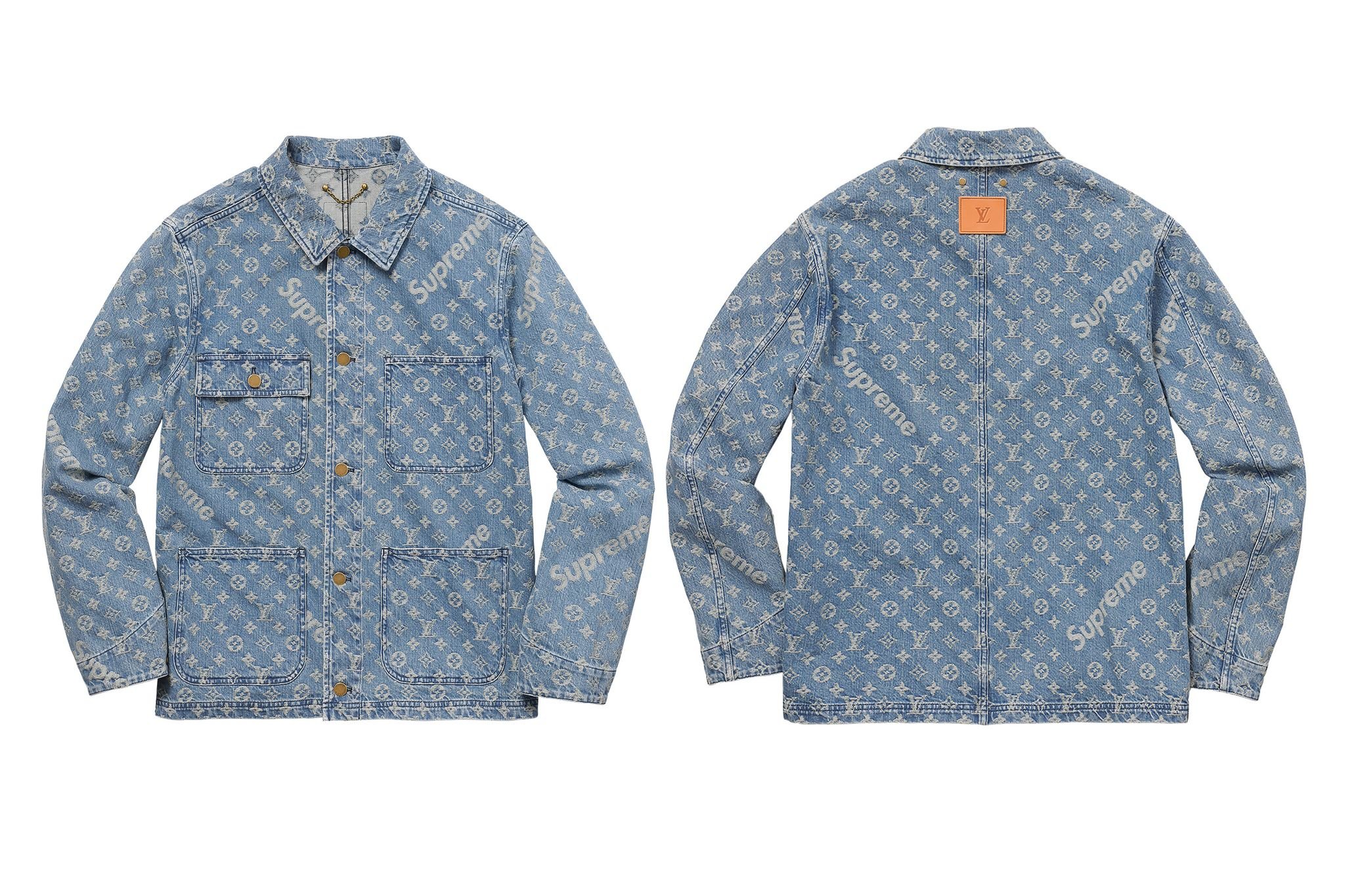 Supreme/Louis Vuitton Jacquard Denim Chore Coat - Supreme