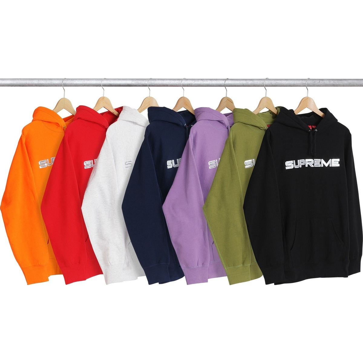 Supreme Sequin Logo Hooded Sweatshirt (spring/summer 2017) - $148.00