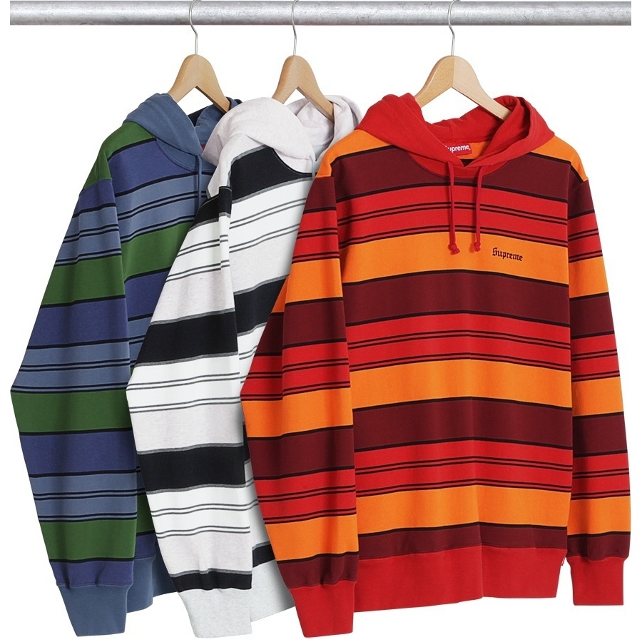 Striped Hooded Crewneck - spring/summer 2017 - Supreme