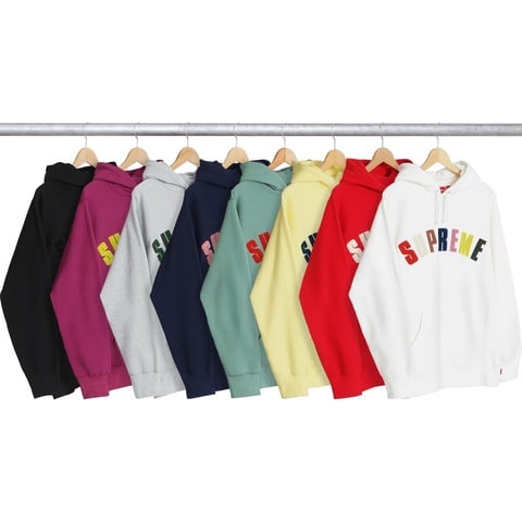 Chenille Arc Logo Hooded Sweatshirt - Supreme