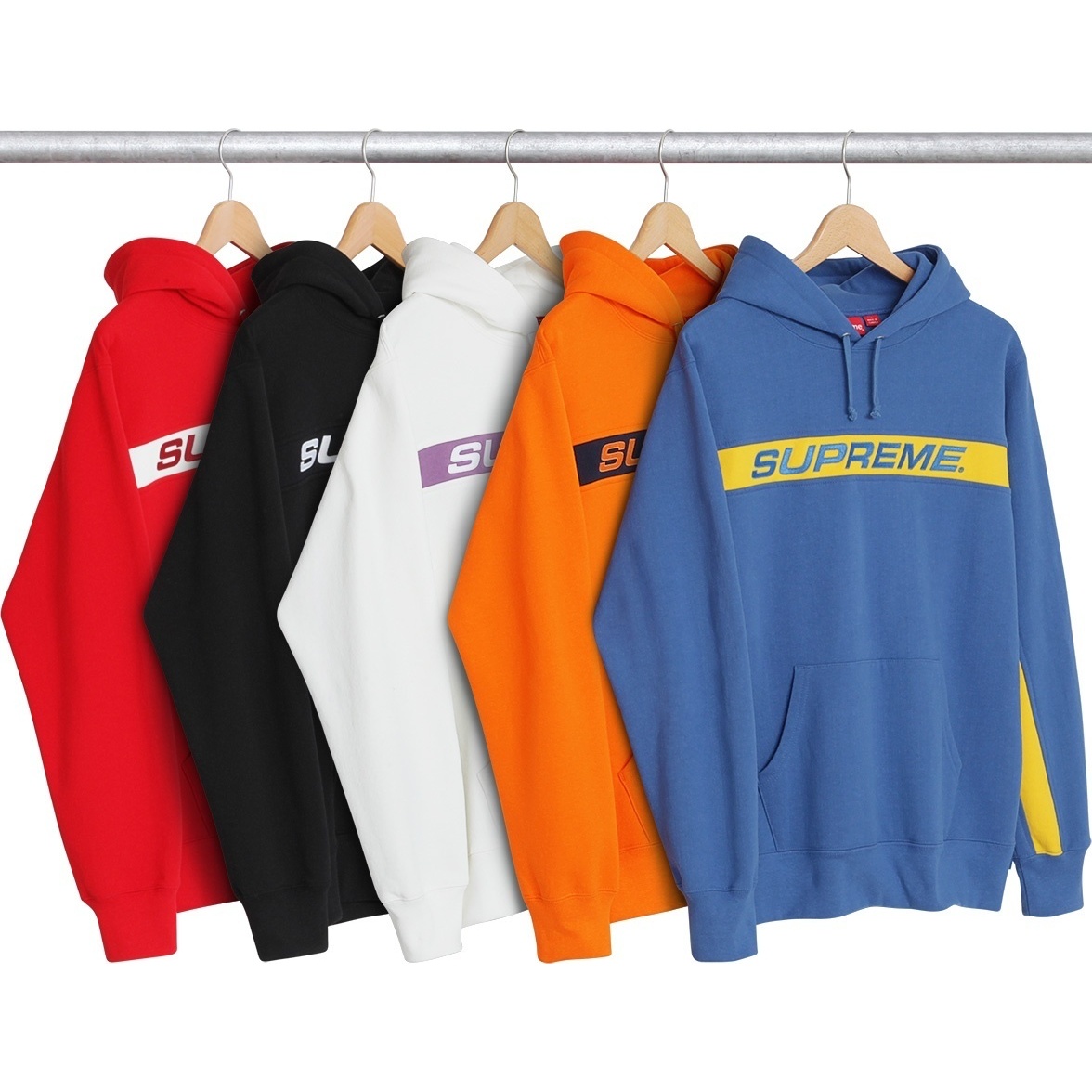 Stripe Hooded Sweatshirt - spring/summer 2017 - Supreme