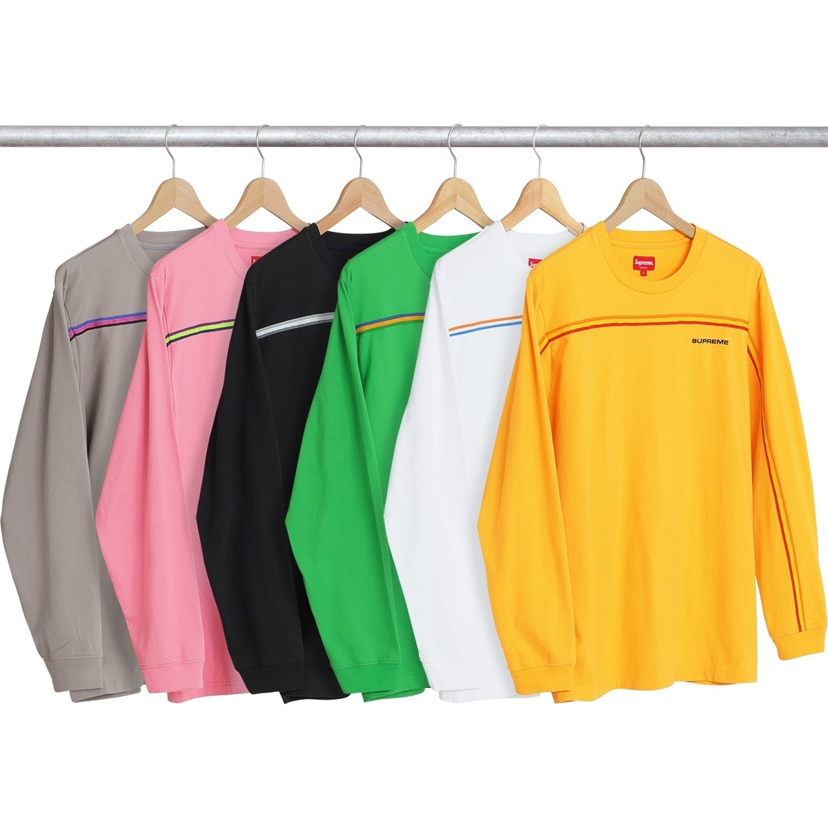 Supreme Full Stripe L/S Tee (spring/summer 2017) - $88.00