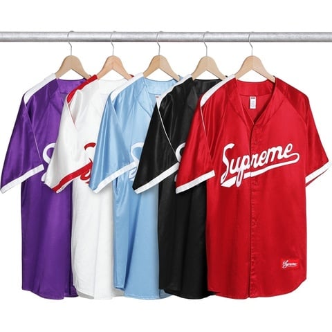 Satin Baseball Jersey - spring/summer 2017 - Supreme