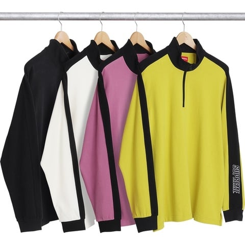 Supreme Sleeve Stripe L/S Half Zip Top - $110.00