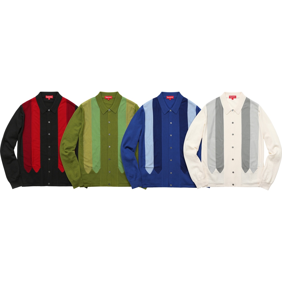 トップス L17SS Supreme Arrows Striped PoloSweater Arrows Striped Polo Sweater - spring/summer 2017 - Supreme