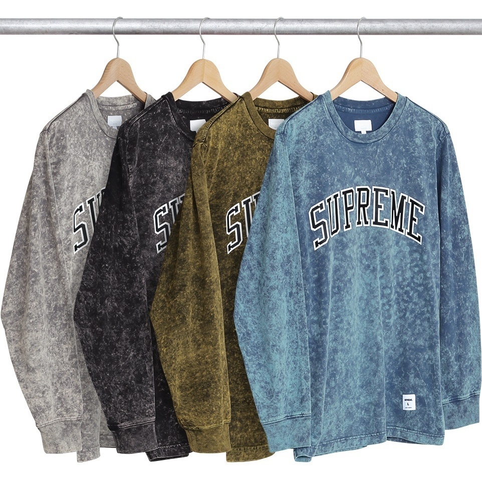 Acid Wash Arc Logo L/S Tee - spring/summer 2017 - Supreme