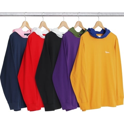 Supreme Contrast Hooded L/S Top - $110.00