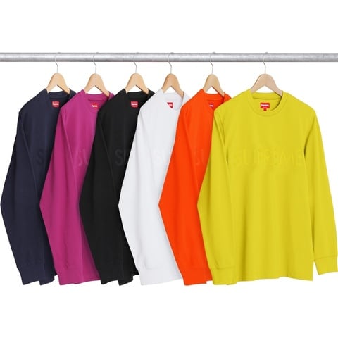 Supreme Pique Logo L/S Top - $98.00
