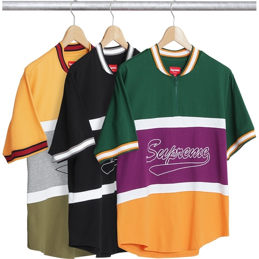 Supreme Half Zip S/S Baseball Top (spring/summer 2017) - $118.00