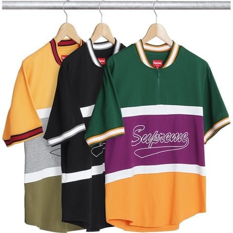 Half Zip S/S Baseball Top - spring/summer 2017 - Supreme