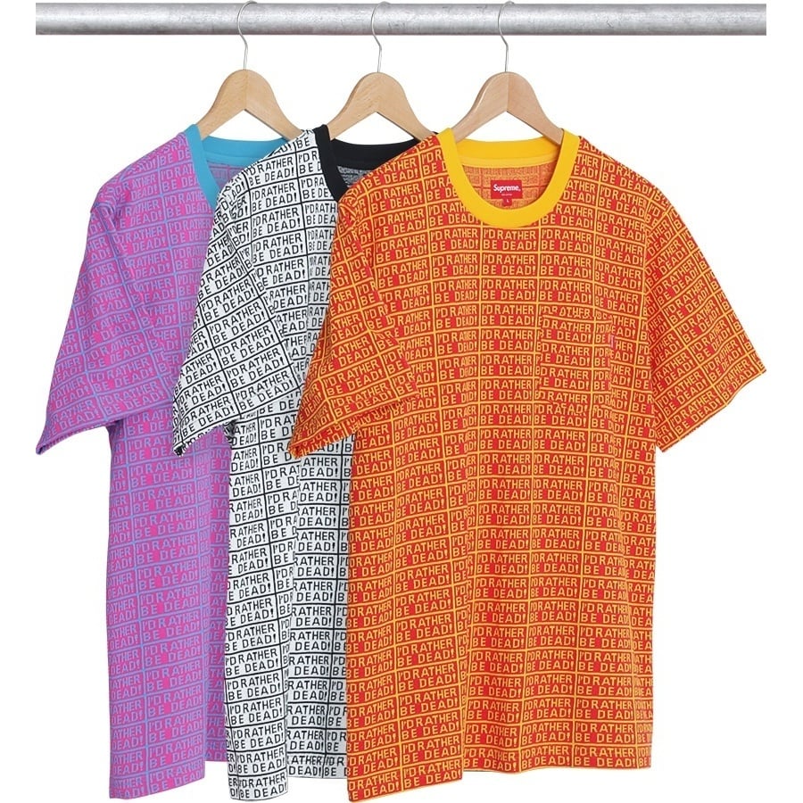 Supreme Rather Be Dead S/S Jacquard Top (spring/summer 2017) - $110.00