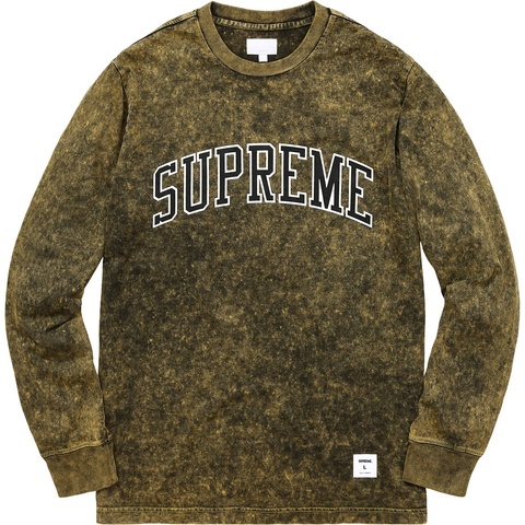 Supreme Acid Wash Arc Logo L/S Tee - Colorway