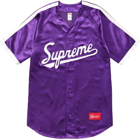 Supreme Satin Baseball Jersey - Colorway