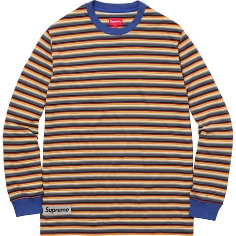 Supreme Multi Stripe Reflective Patch L/S Top - Colorway