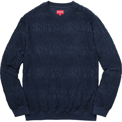 Supreme Logo Stripe Terry Crewneck - Colorway